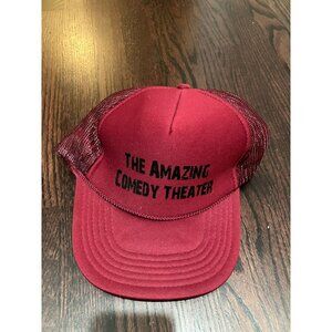 The Amazing Comedy Theatre Snapback Trucker Hat, Burgundy, One Size